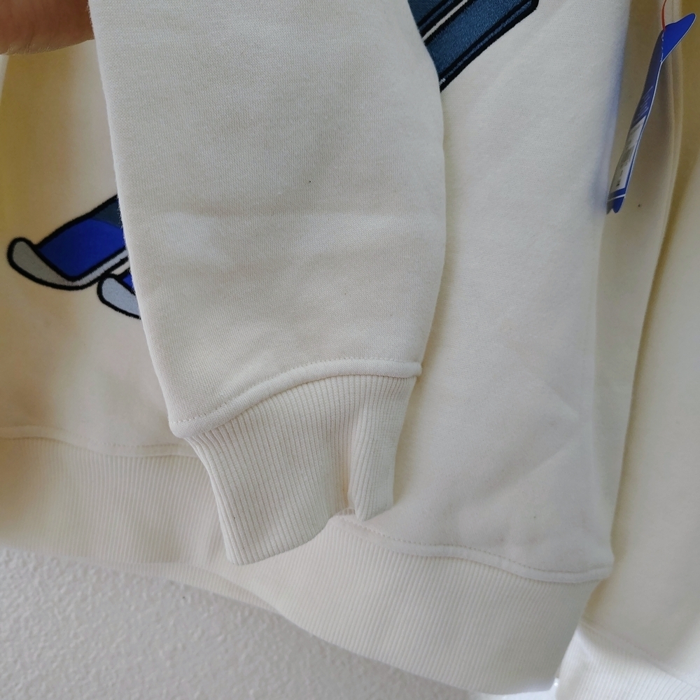 Haribo Gummy Bear White Sweatshirt XS Fleece Lined Graphic EmbroideredPullover - Picture 6 of 11